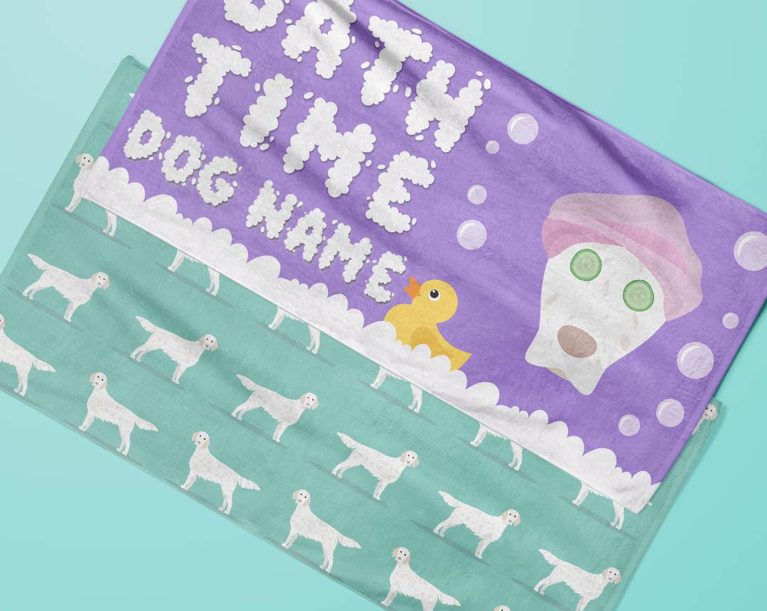 Personalized Dog Bath Towels