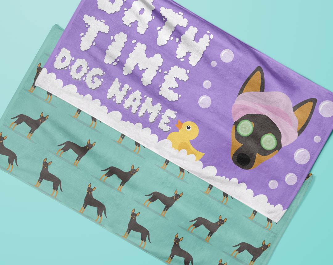 Personalized Dog Bath Towels