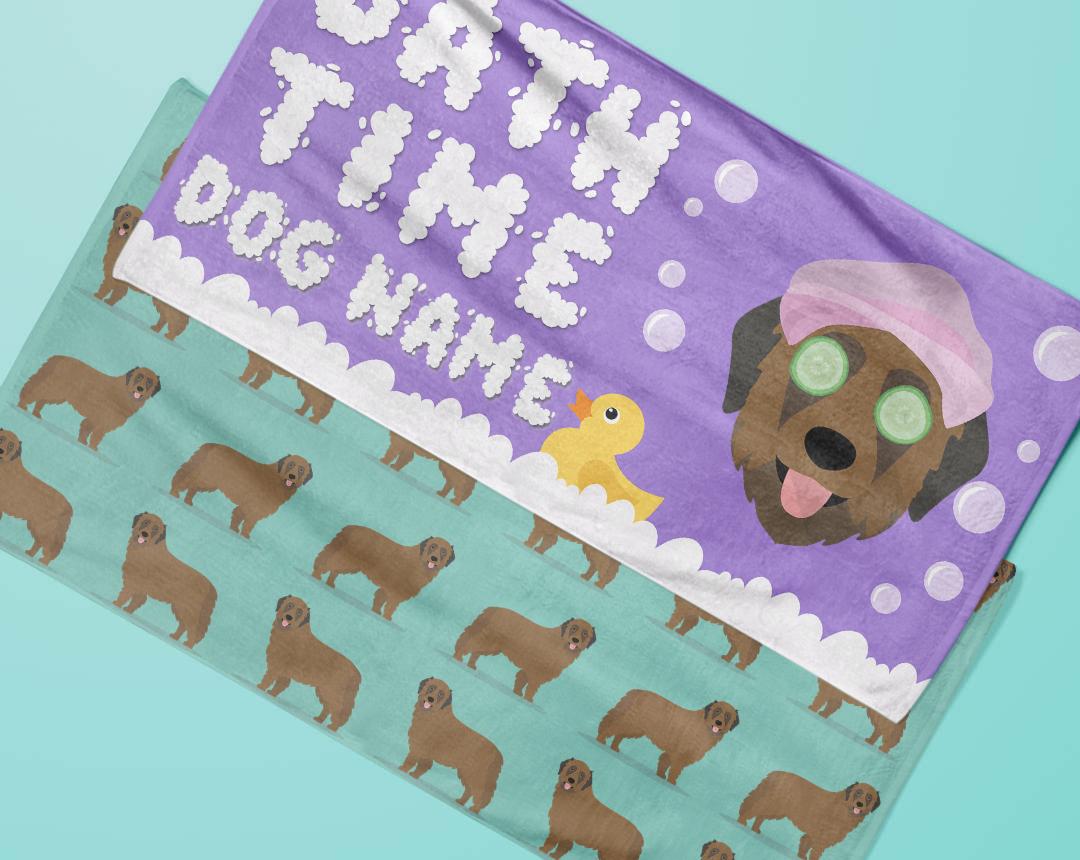 Personalized Dog Bath Towels