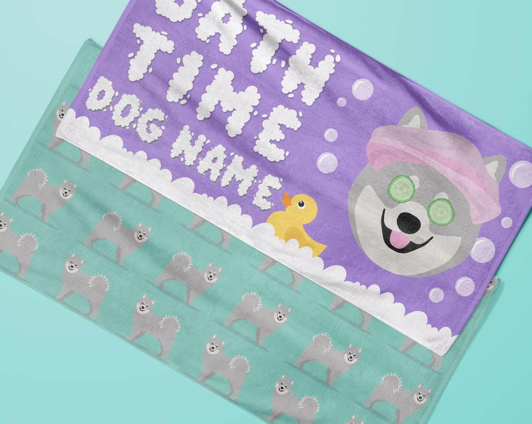 Personalized Dog Bath Towels