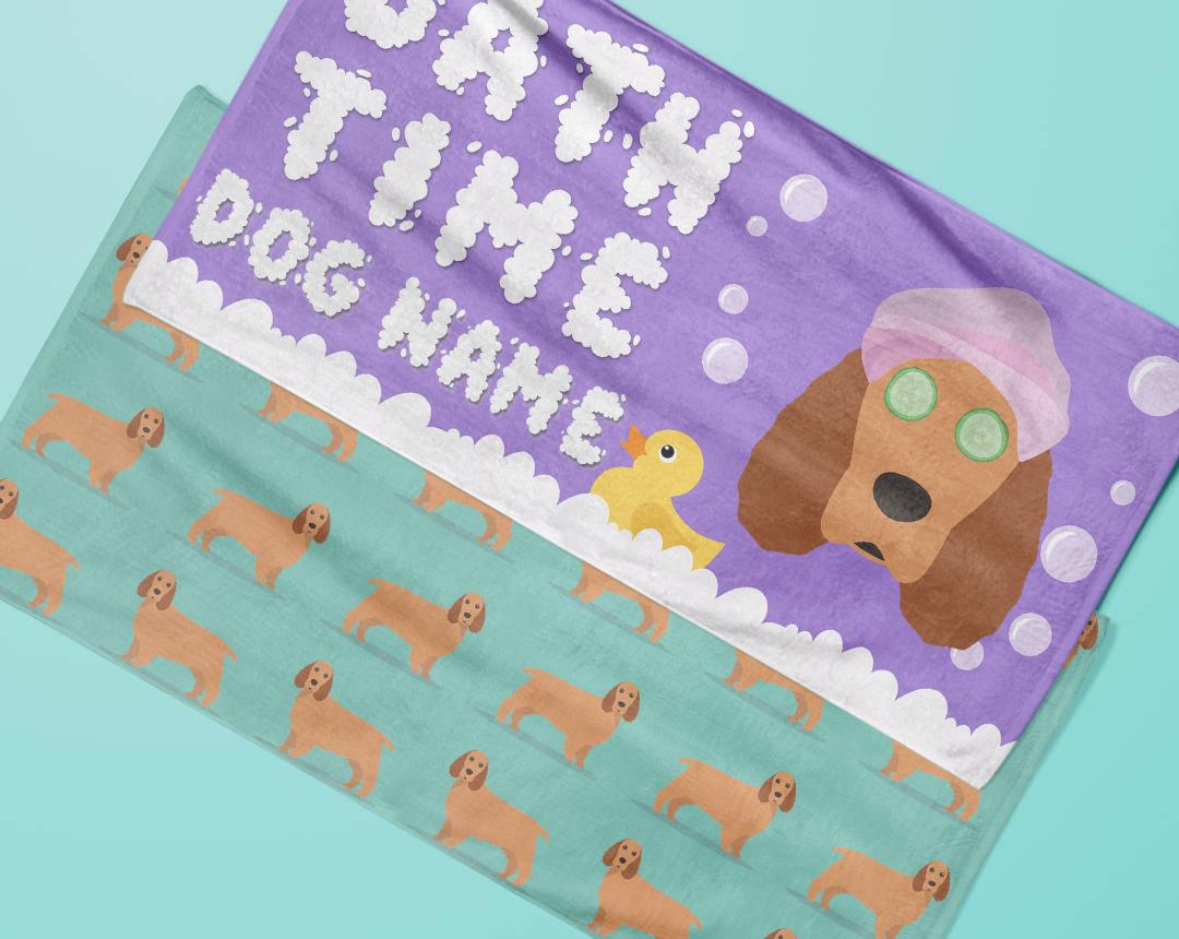 Personalized Dog Bath Towels
