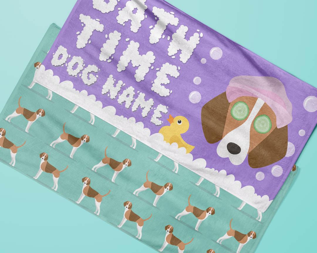 Personalized Dog Bath Towels