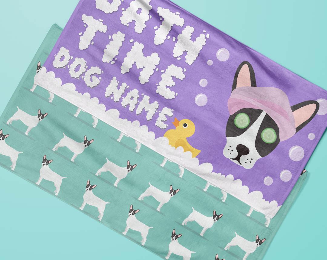 Personalized Dog Bath Towels