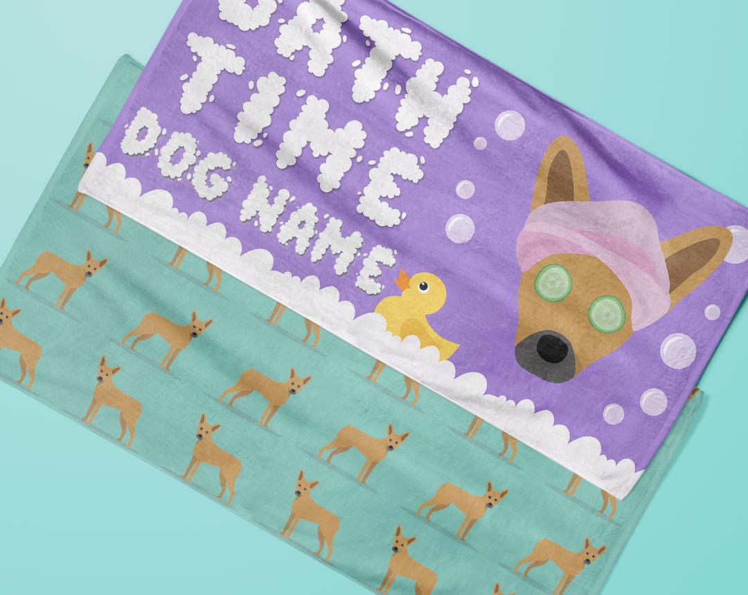Personalized Dog Bath Towels