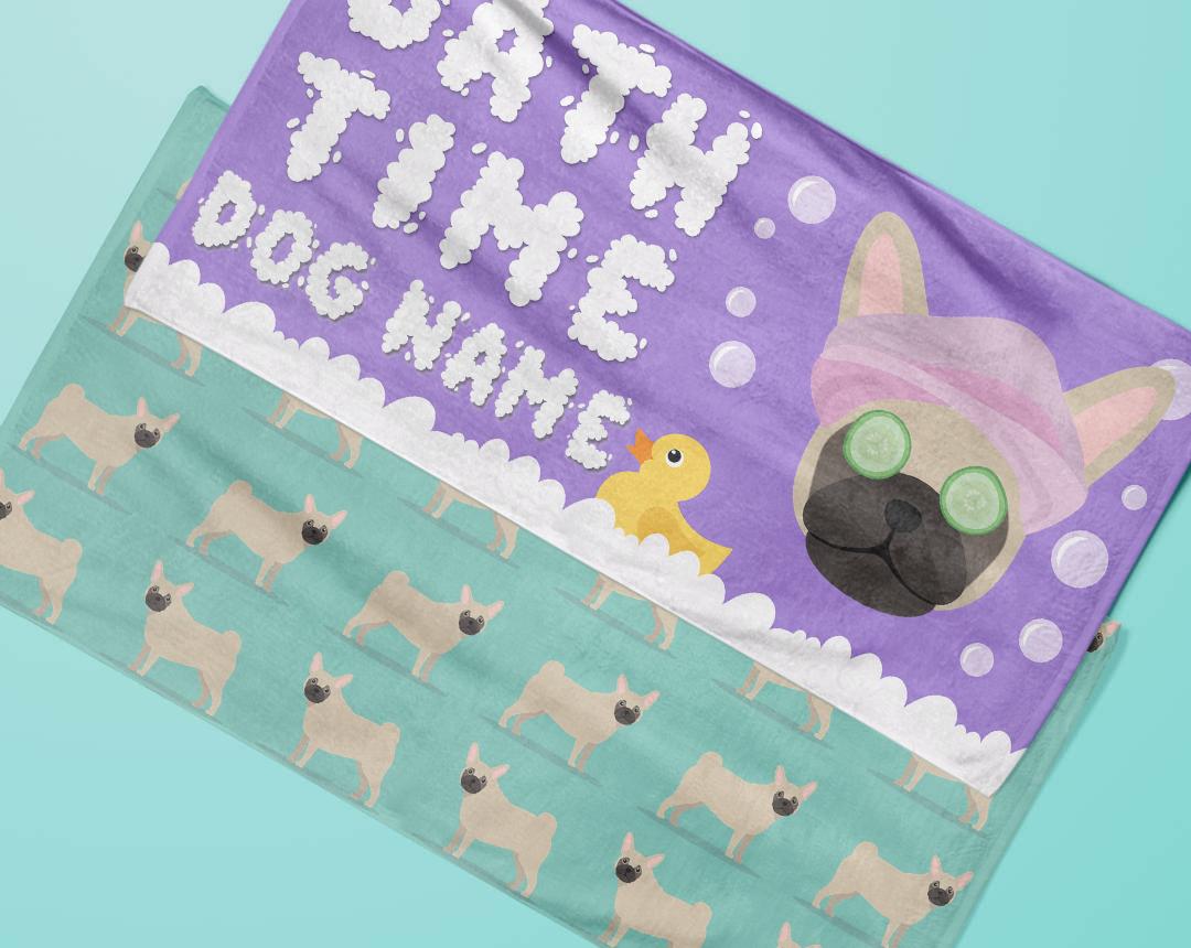 Personalized Dog Bath Towels