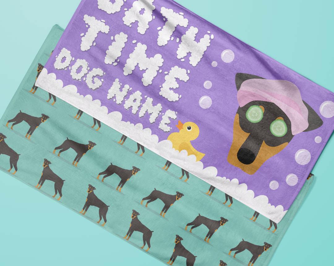 Personalized Dog Bath Towels
