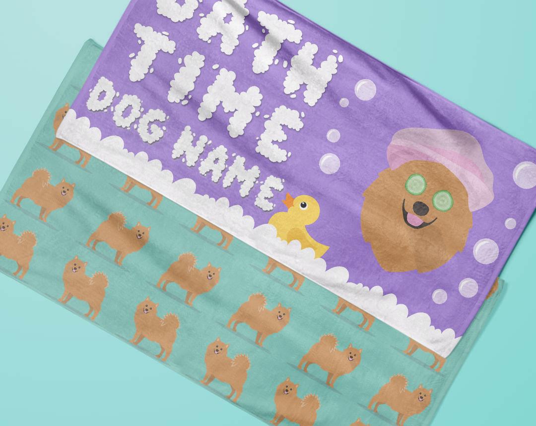 Personalized Dog Bath Towels