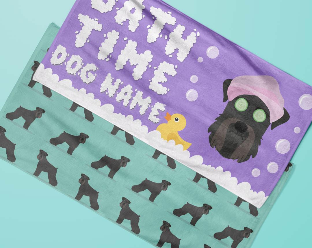 Personalized Dog Bath Towels