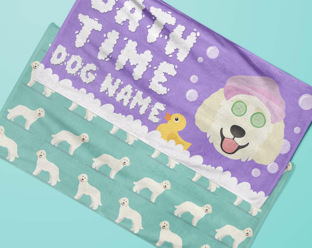 Personalized Dog Bath Towels