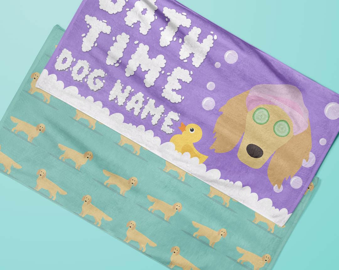 Personalized Dog Bath Towels