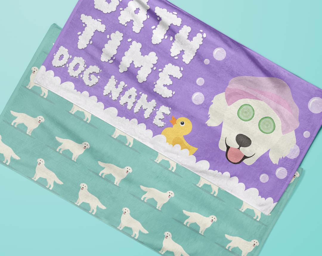Personalized Dog Bath Towels