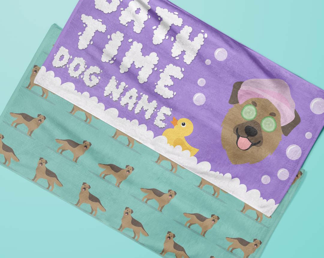 Personalized Dog Bath Towels