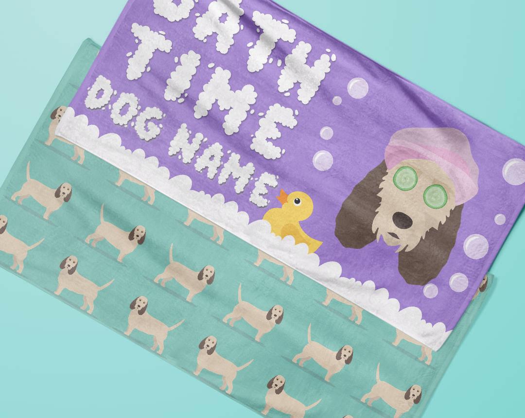 Personalized Dog Bath Towels