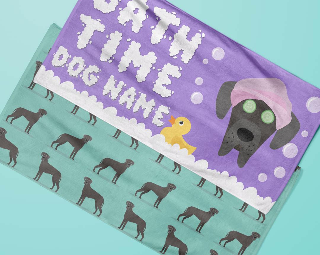 Personalized Dog Bath Towels