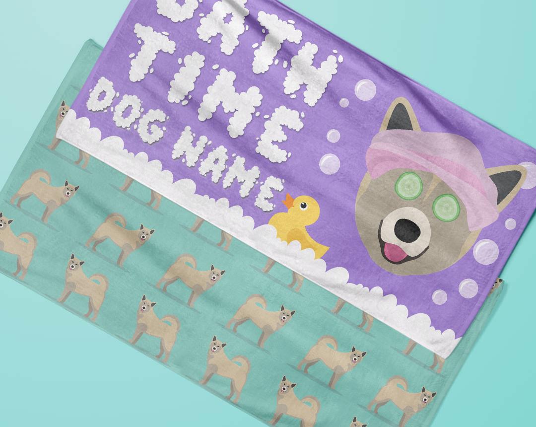 Personalized Dog Bath Towels