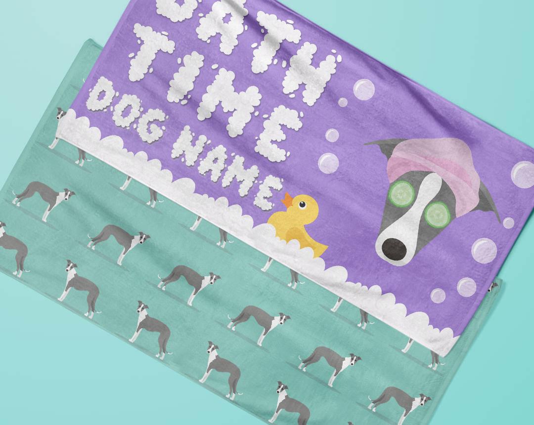 Personalized Dog Bath Towels