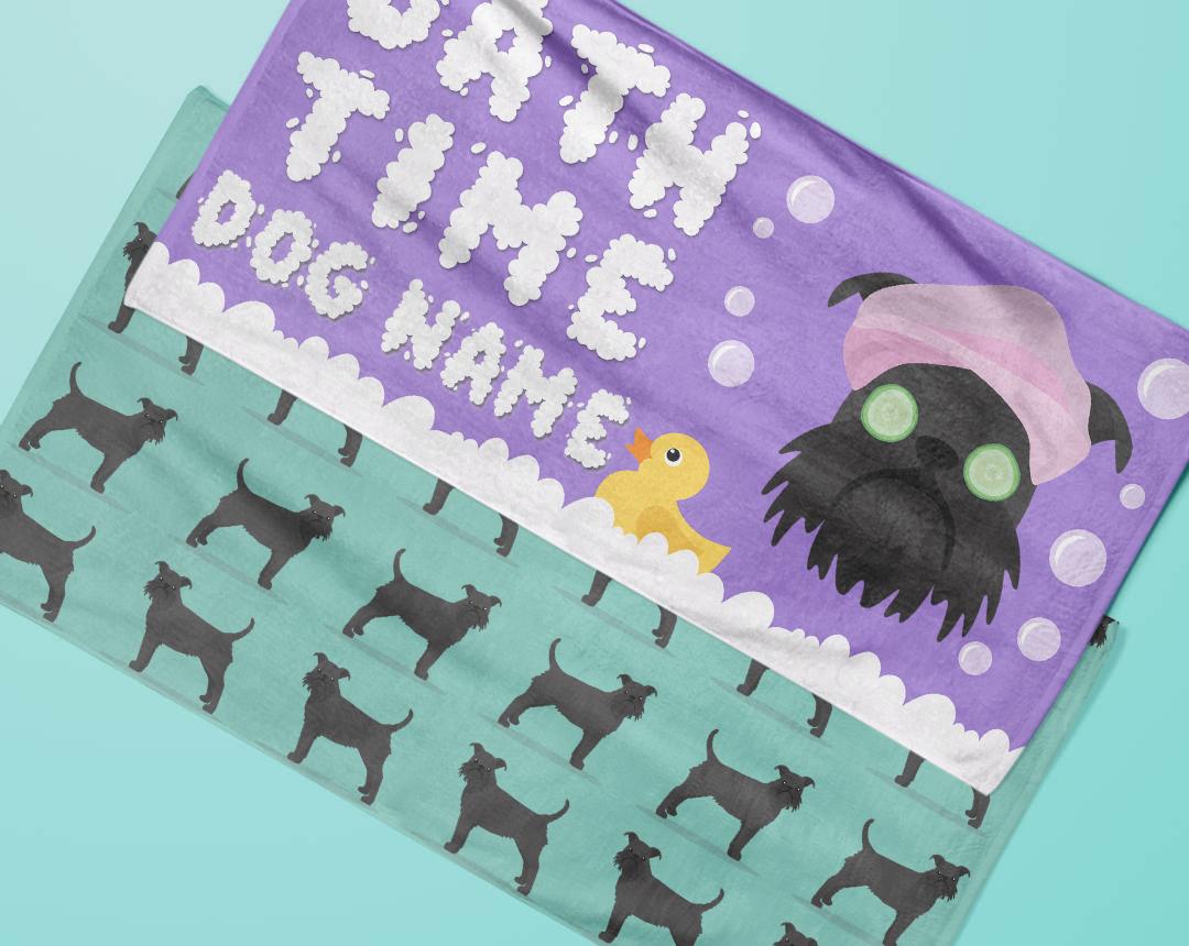 Personalized Dog Bath Towels