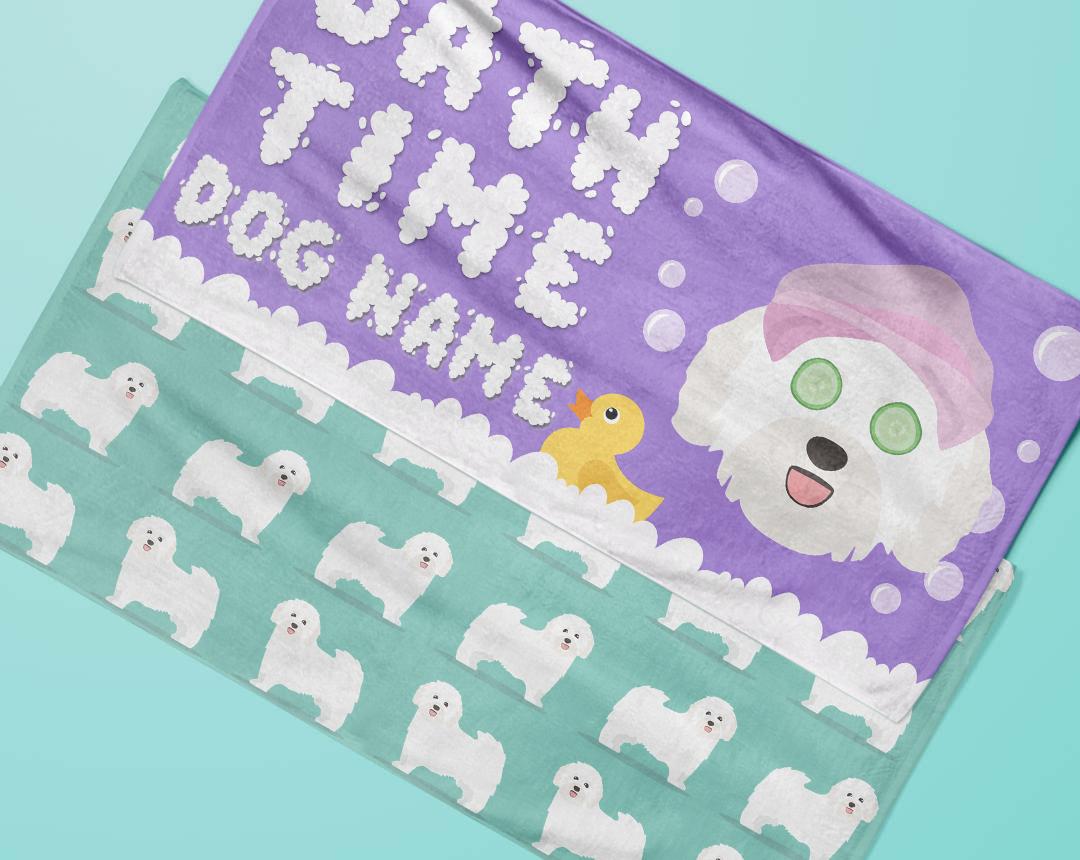 Personalized Dog Bath Towels