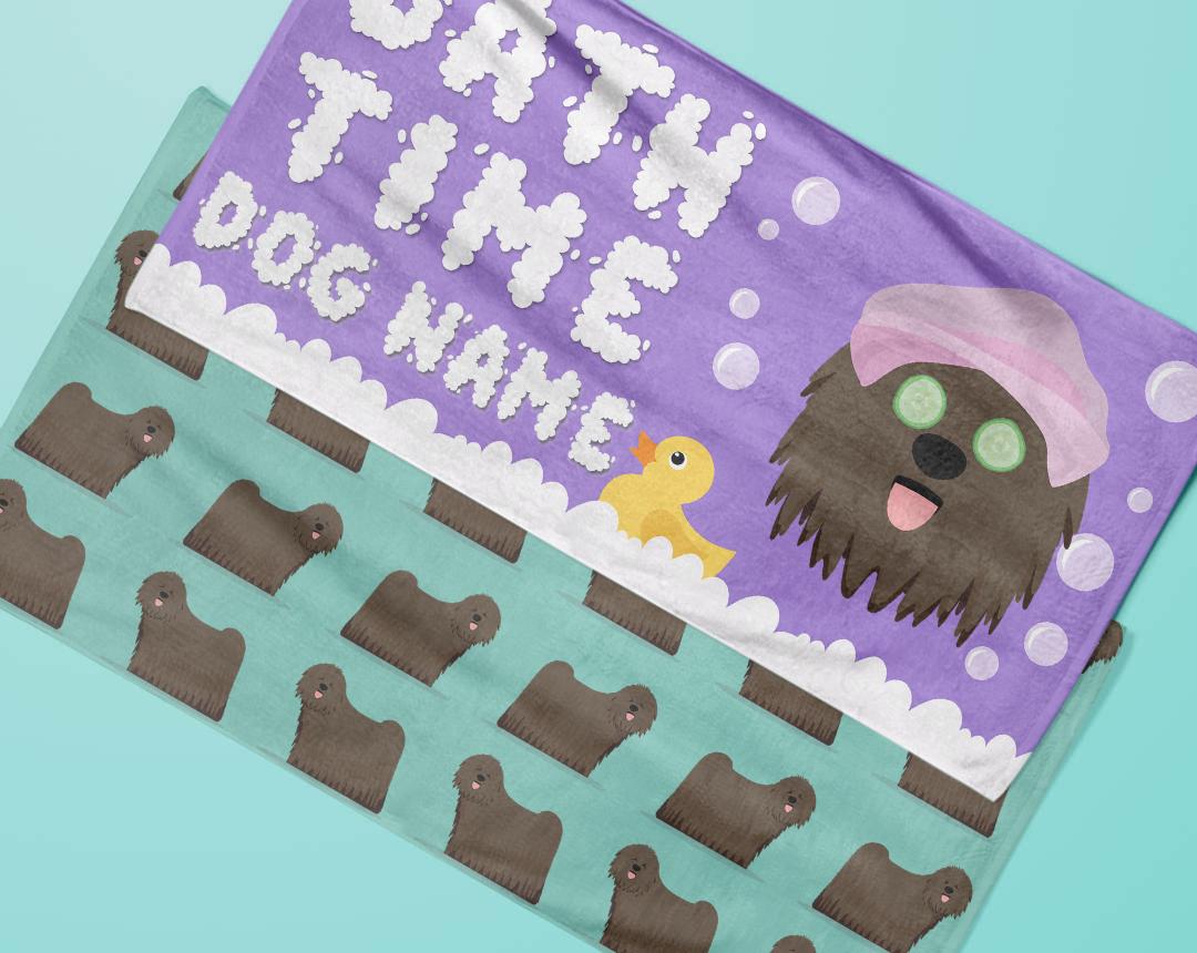 Personalized Dog Bath Towels