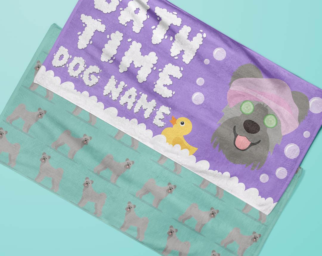 Personalized Dog Bath Towels