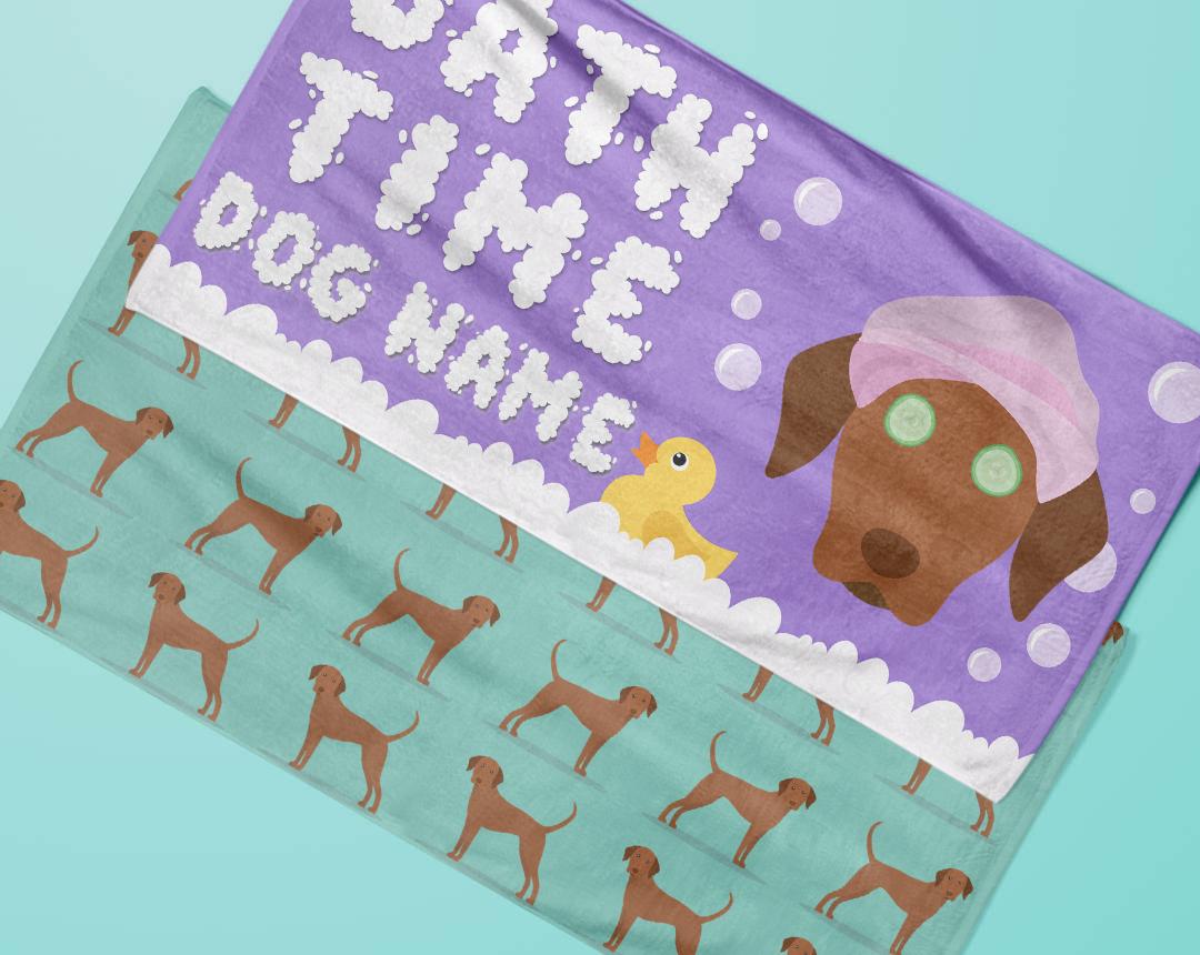 Personalized Dog Bath Towels