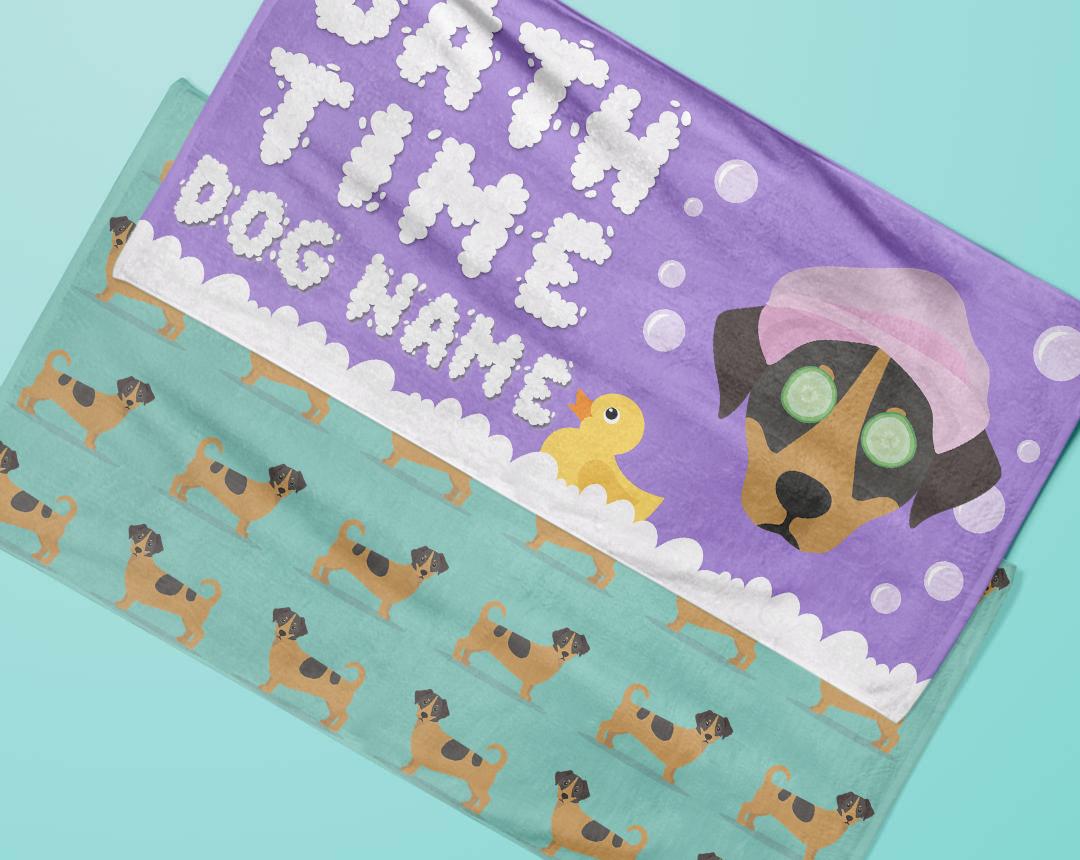 Personalized Dog Bath Towels