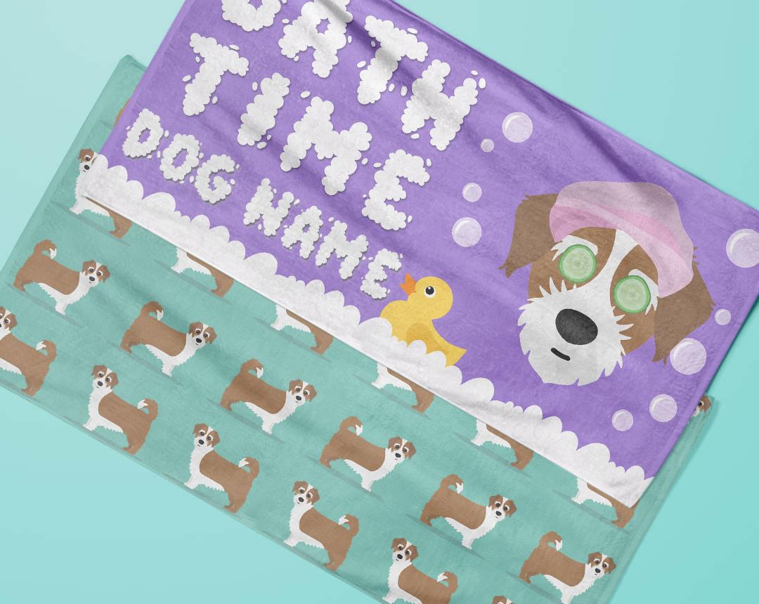 Personalized Dog Bath Towels