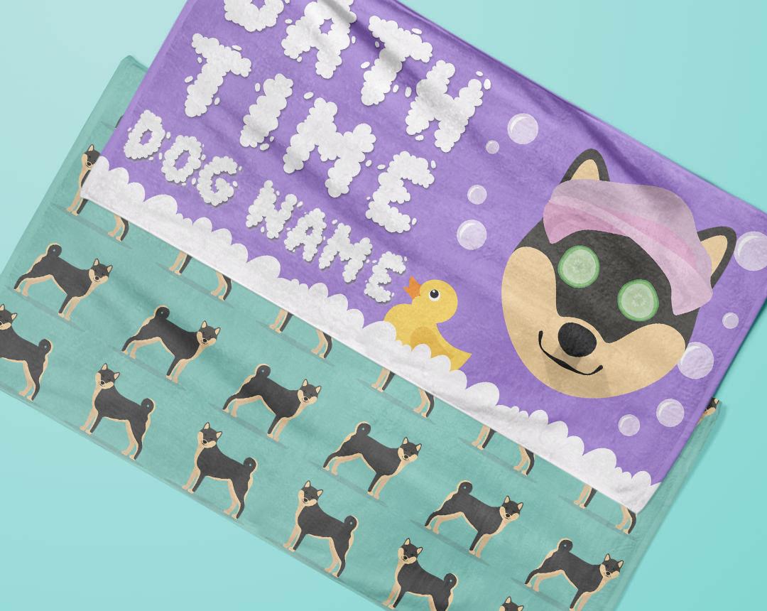 Personalized Dog Bath Towels