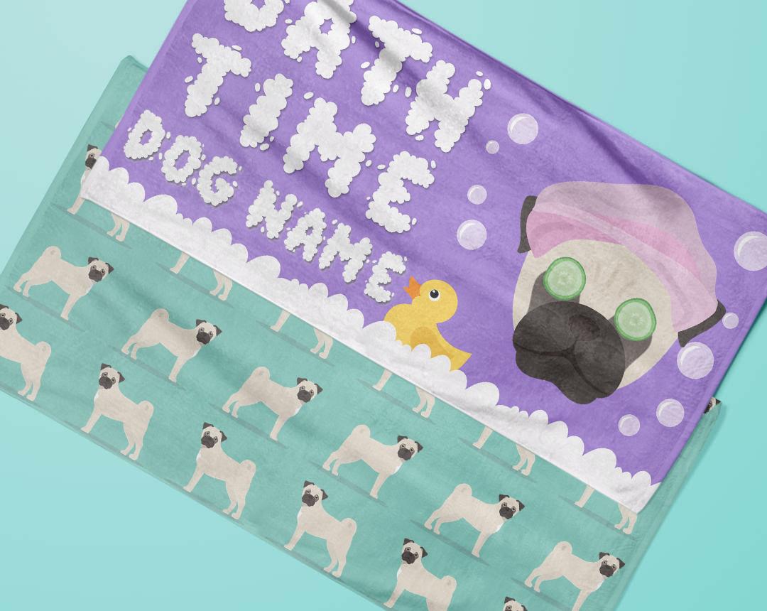 Personalized Dog Bath Towels