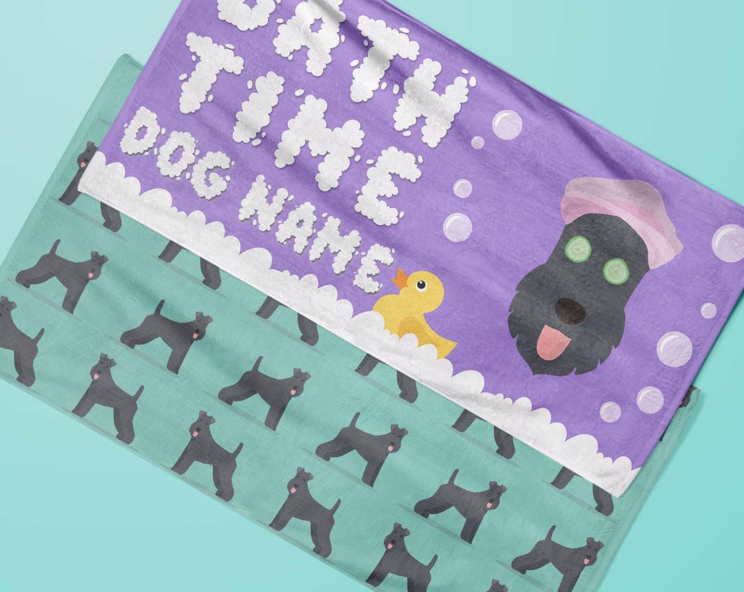 Personalized Dog Bath Towels