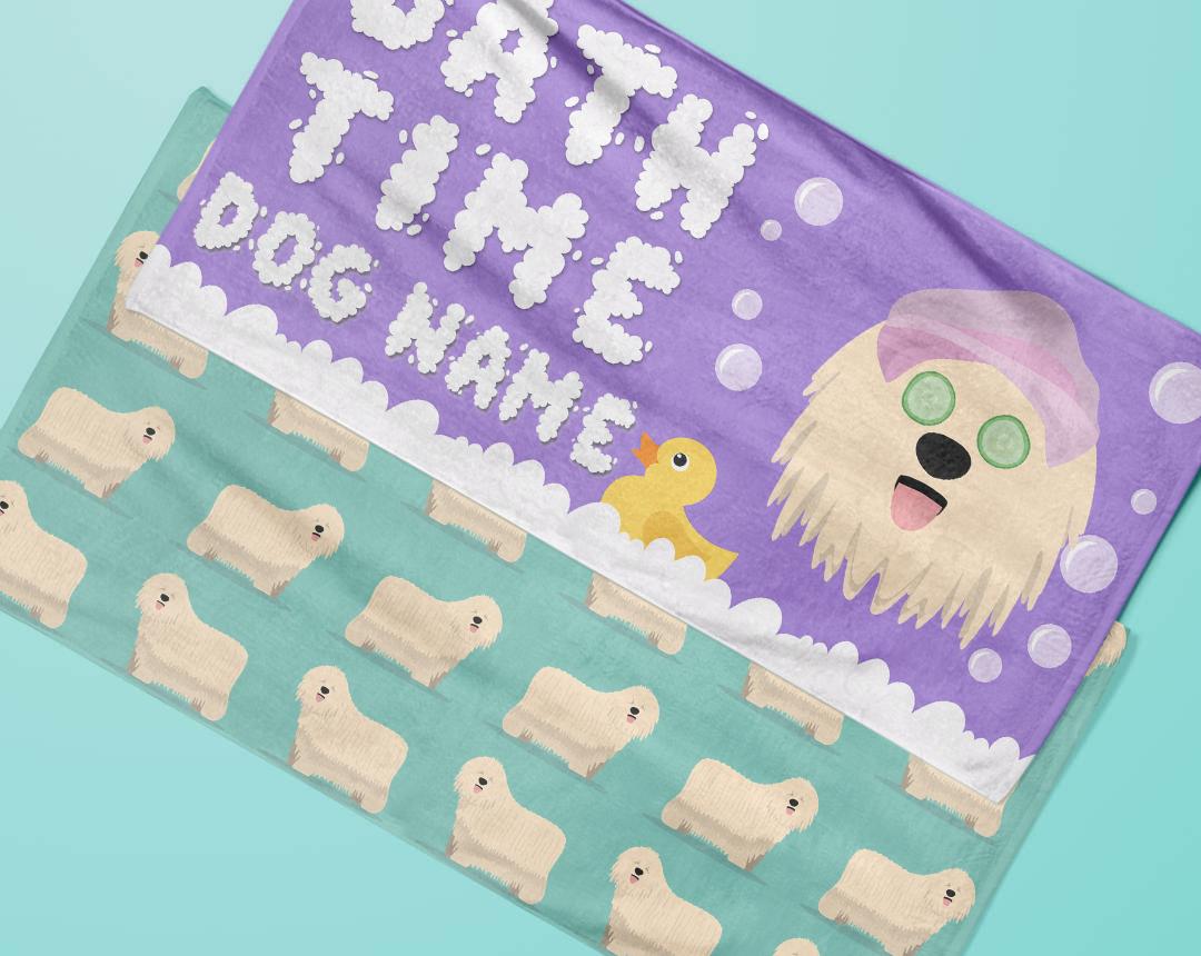Personalized Dog Bath Towels