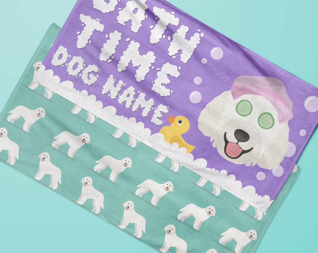 Personalized Dog Bath Towels