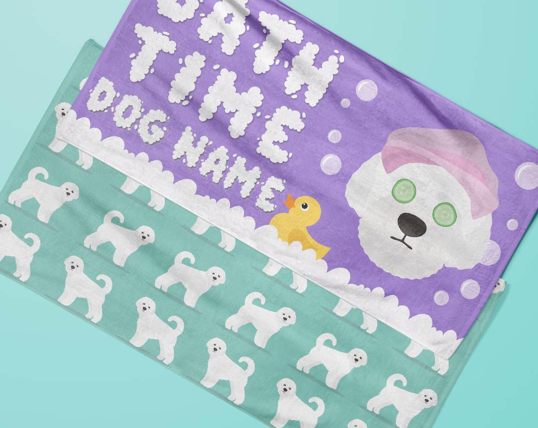 Personalized Dog Bath Towels
