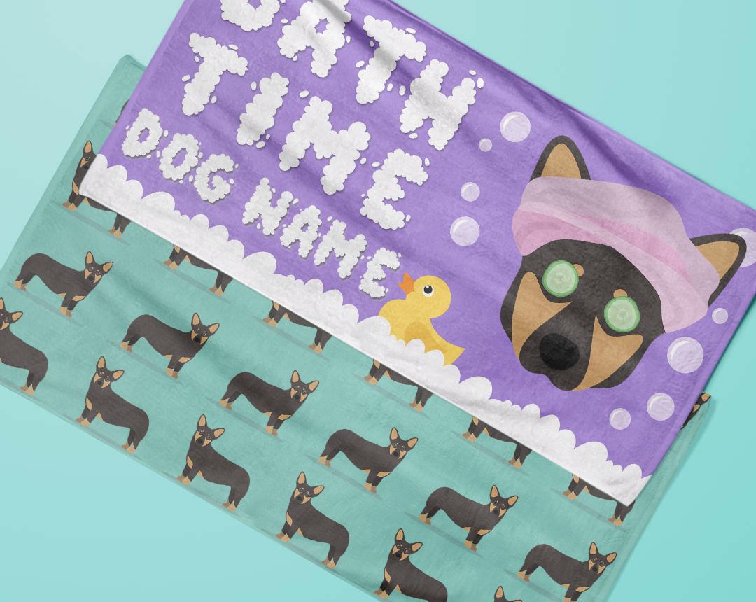 Personalized Dog Bath Towels