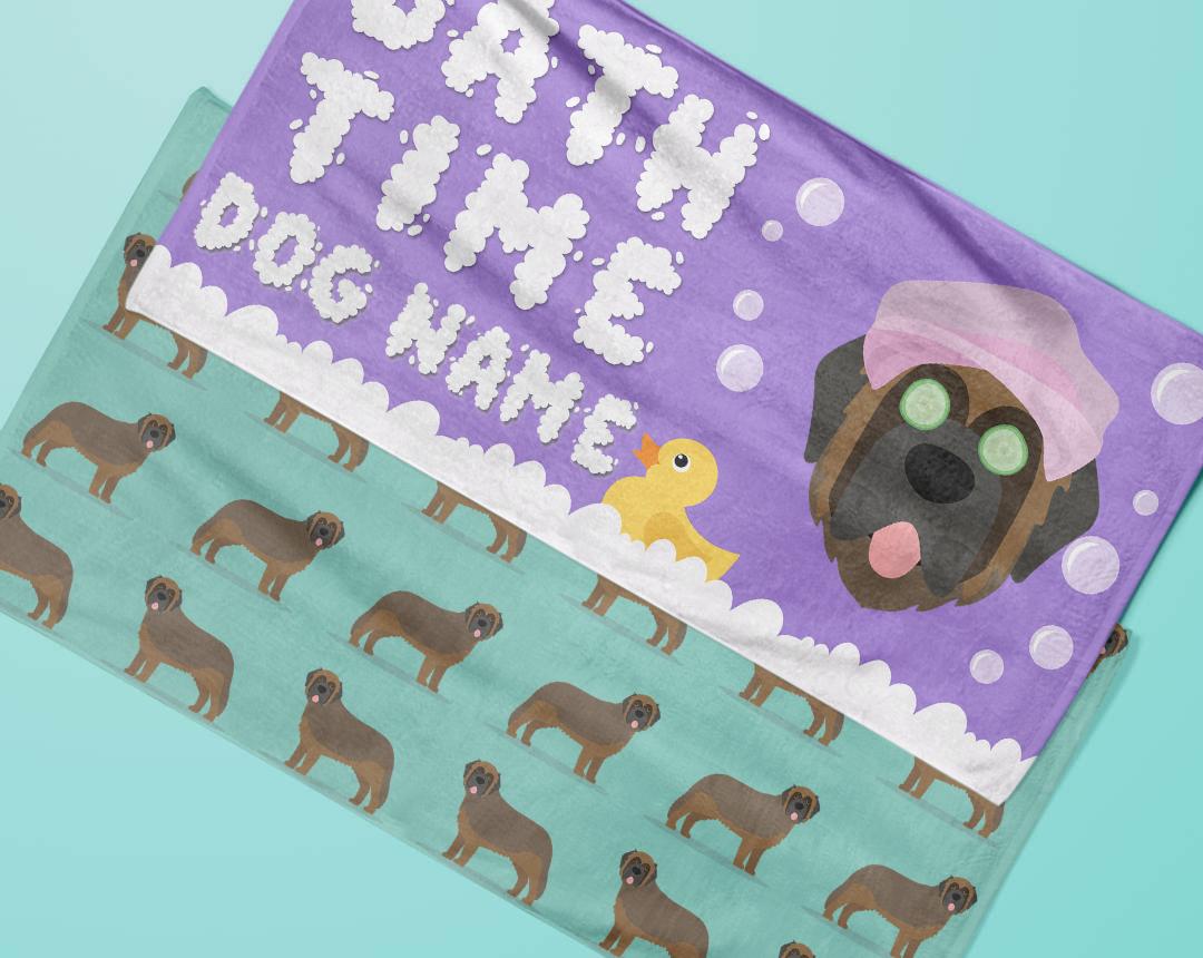 Personalized Dog Bath Towels