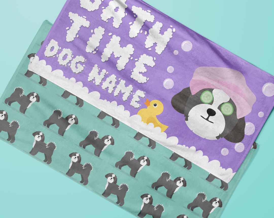 Personalized Dog Bath Towels