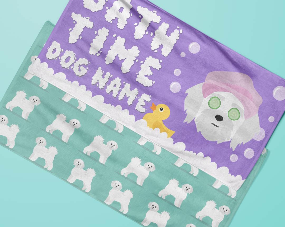 Personalized Dog Bath Towels