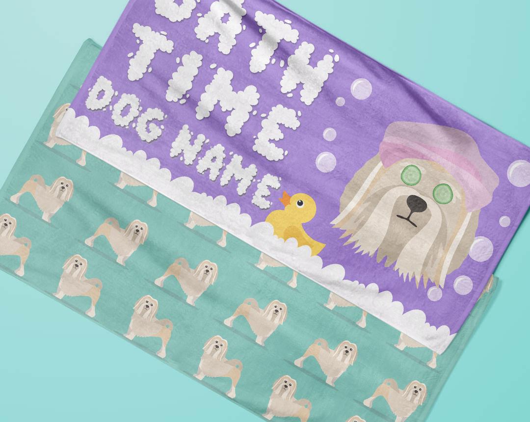 Personalized Dog Bath Towels