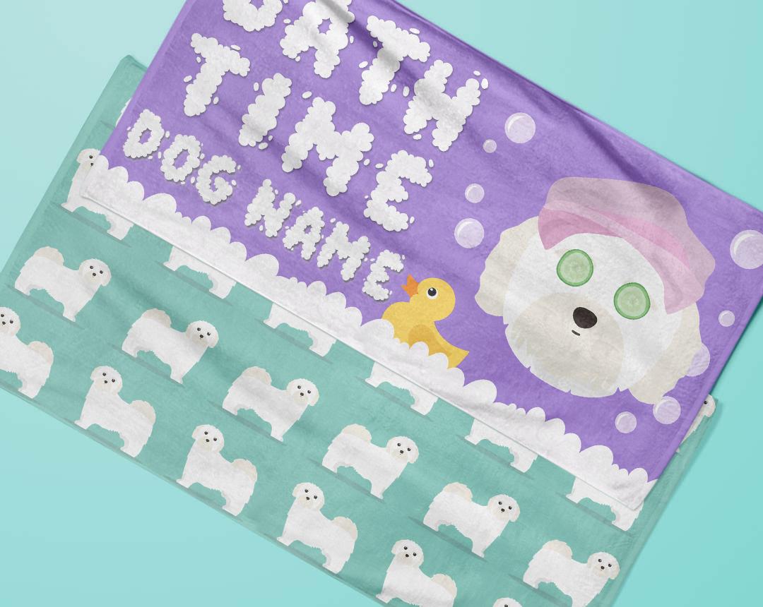 Personalized Dog Bath Towels