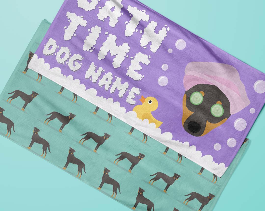 Personalized Dog Bath Towels