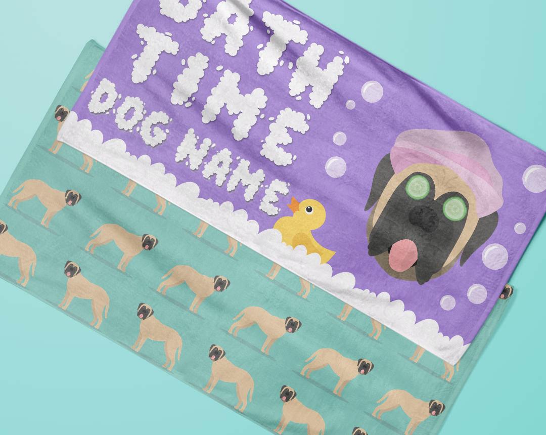 Personalized Dog Bath Towels