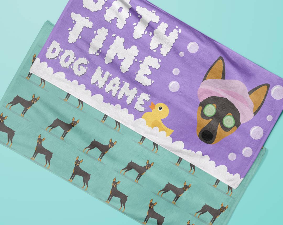 Personalized Dog Bath Towels