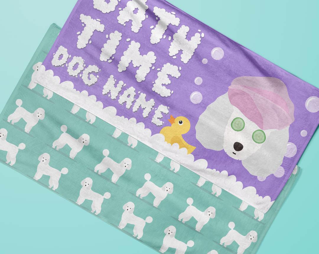 Personalized Dog Bath Towels