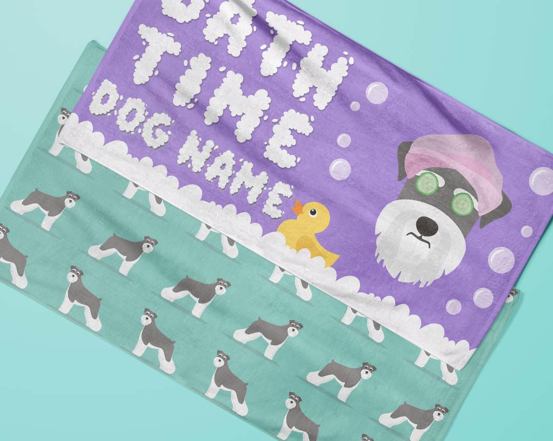 Personalized Dog Bath Towels
