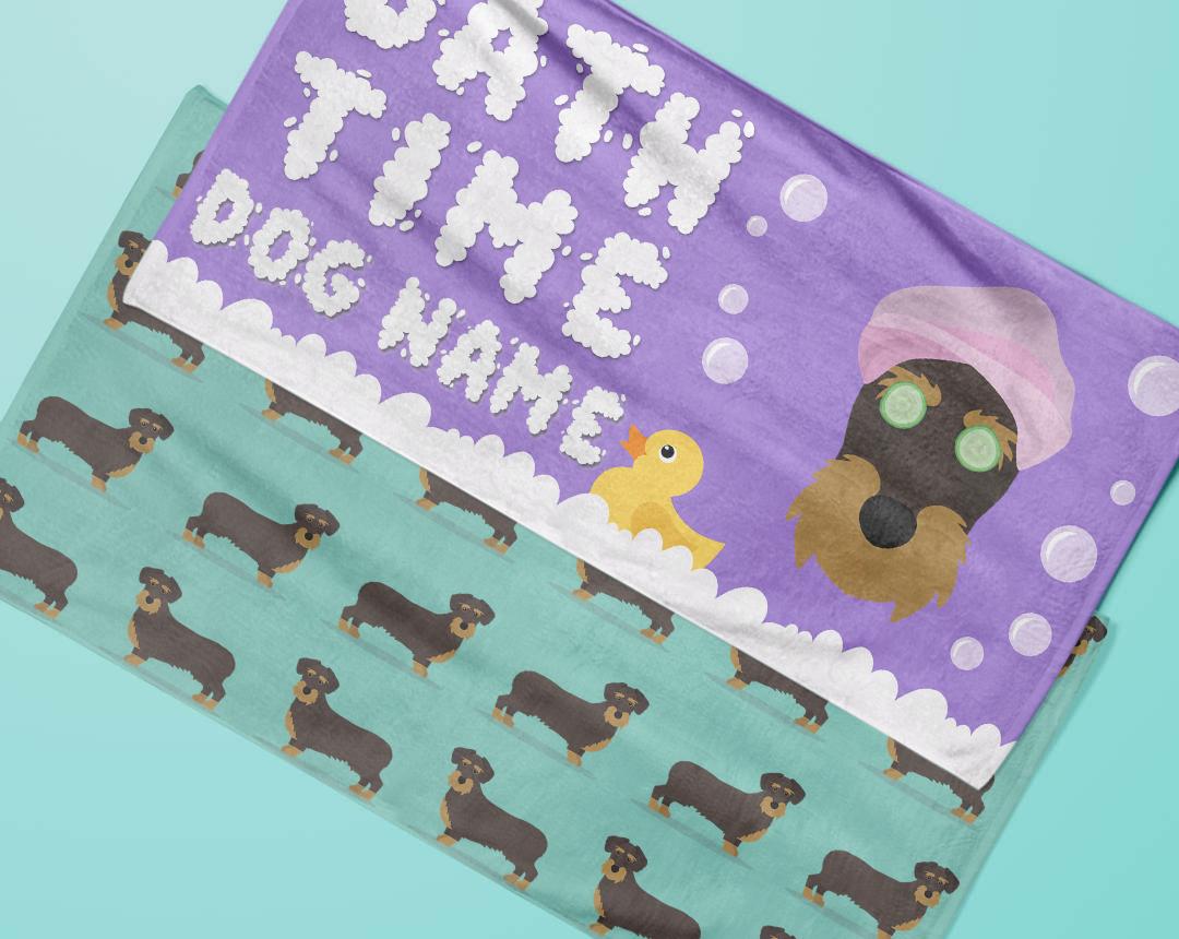 Personalized Dog Bath Towels