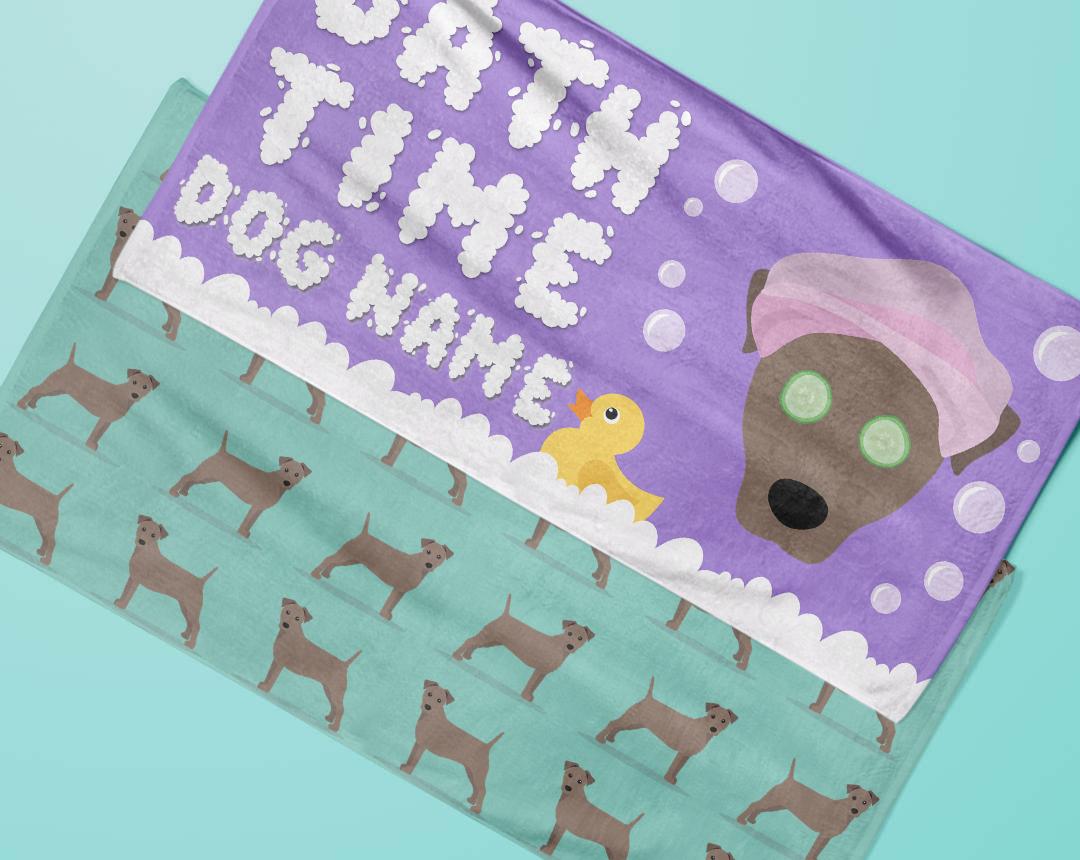 Personalized Dog Bath Towels