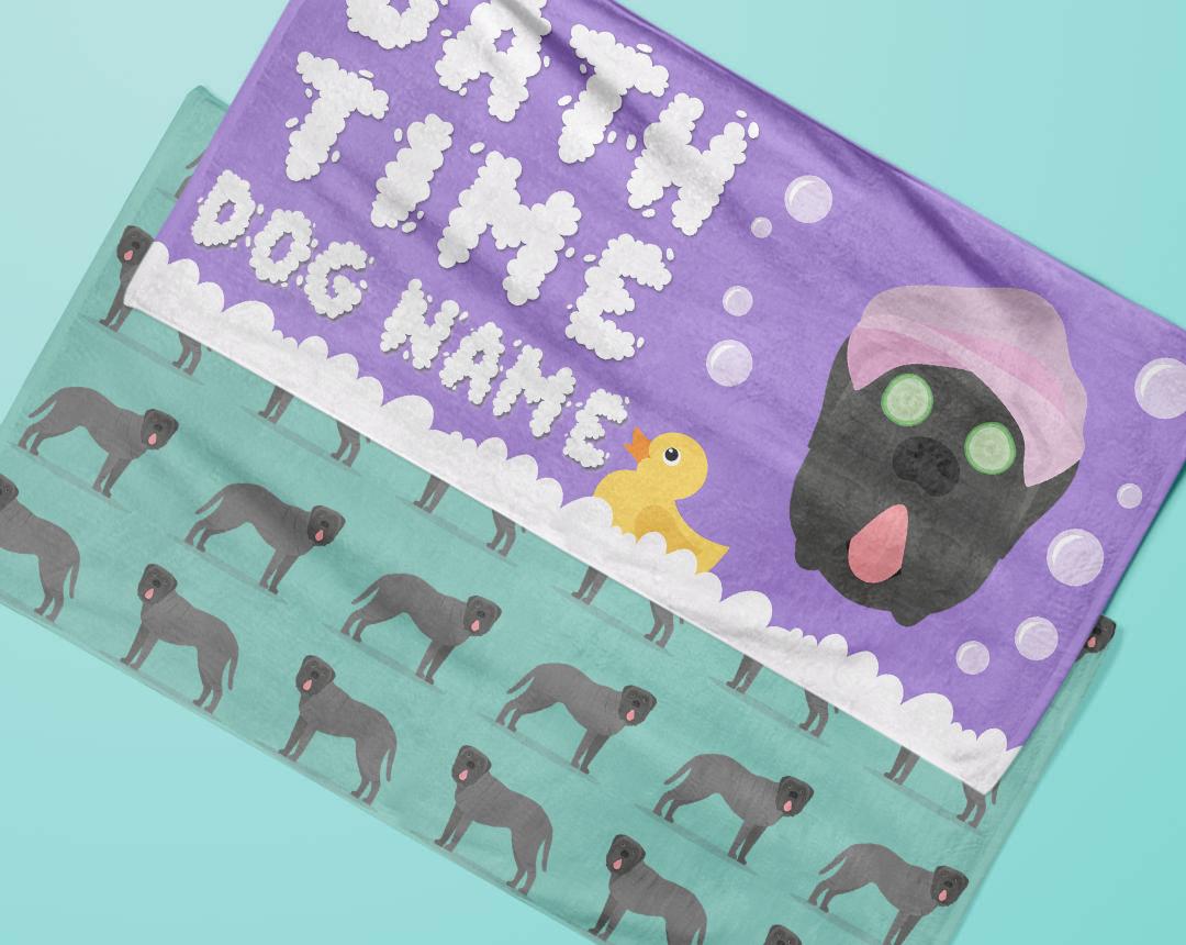 Personalized Dog Bath Towels