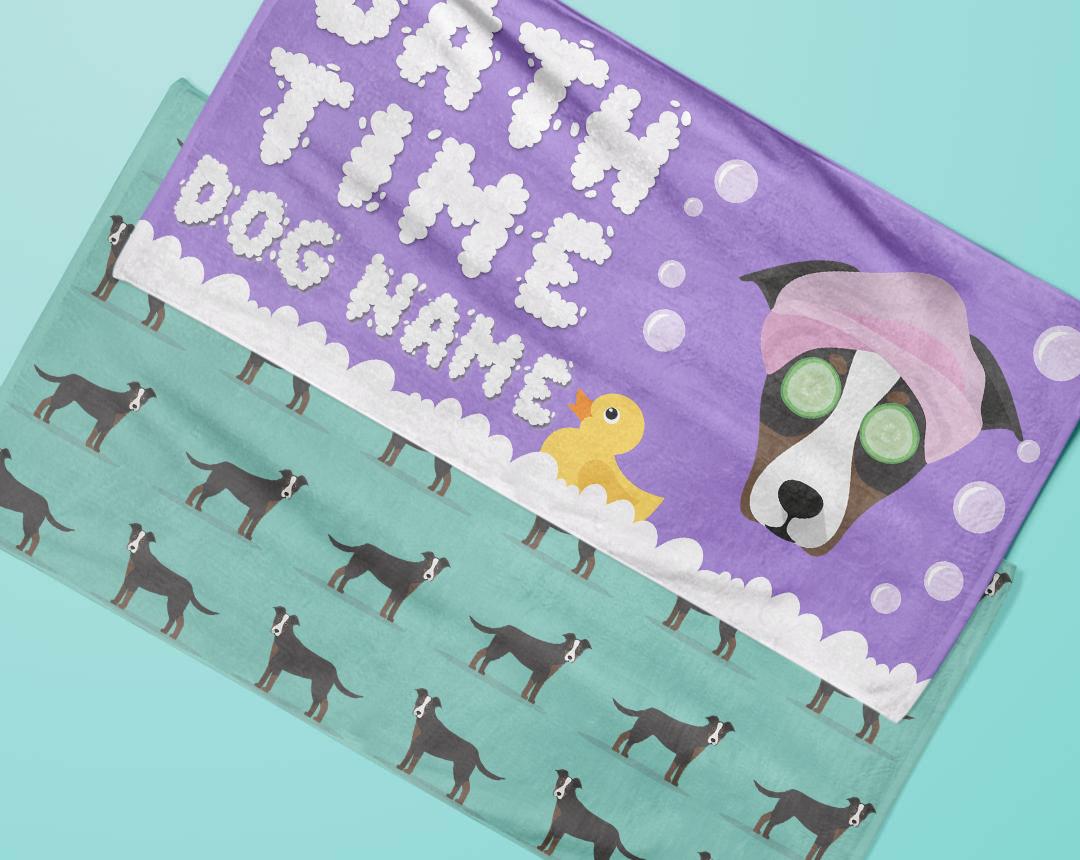 Personalized Dog Bath Towels