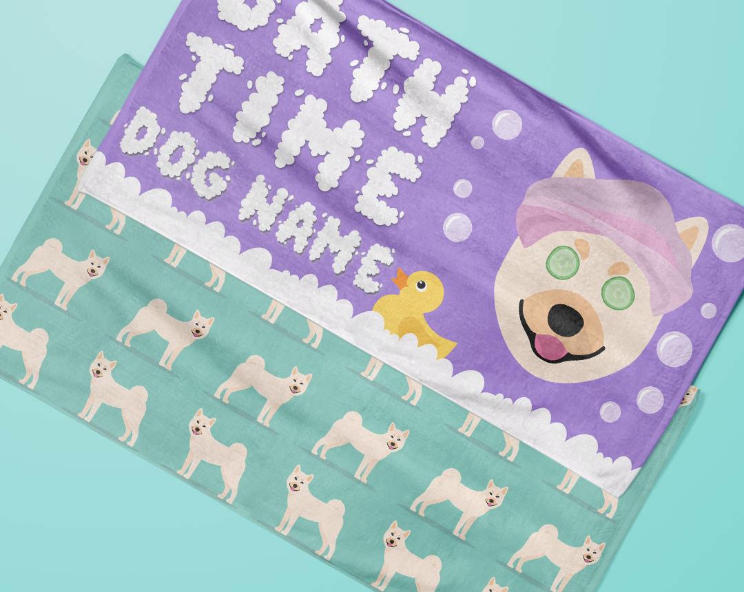 Personalized Dog Bath Towels