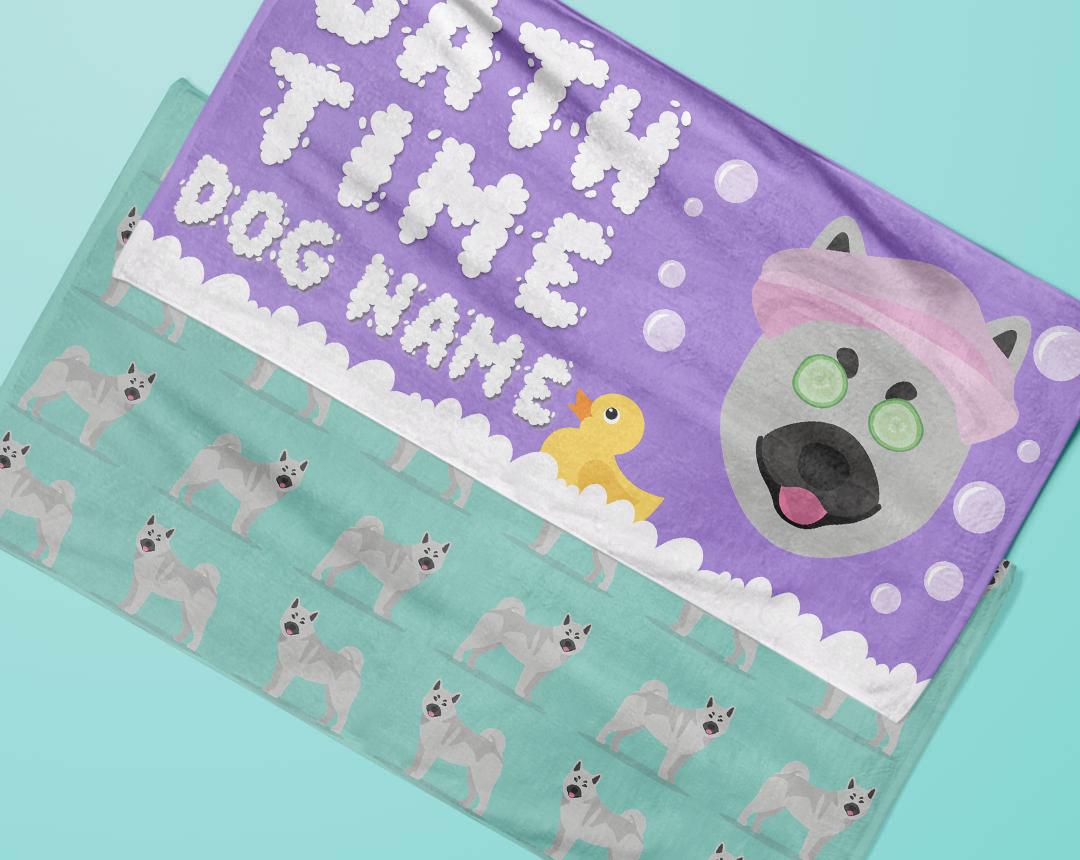 Personalized Dog Bath Towels